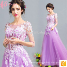 Hot-selling Purple A Line Appliqued Evening Party Cocktail Dress For Women